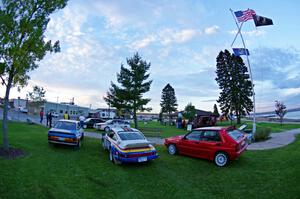 Classic rally cars on display in L'Anse.