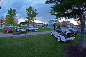 Classic rally cars on display in L'Anse.