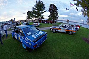 Classic rally cars on display in L'Anse.