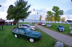 Classic rally cars on display in L'Anse.