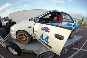 Henry Krolikowski / Cindy Krolikowski Subaru Impreza leaves the trailer for parc expose in L'Anse.