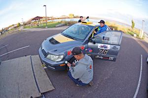 Mike Erickson / Jake Good Mitsubishi Lancer leaves the trailer for parc expose in L'Anse.