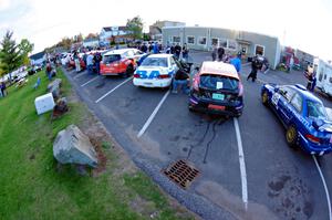 Four cars at parc expose in L'Anse.