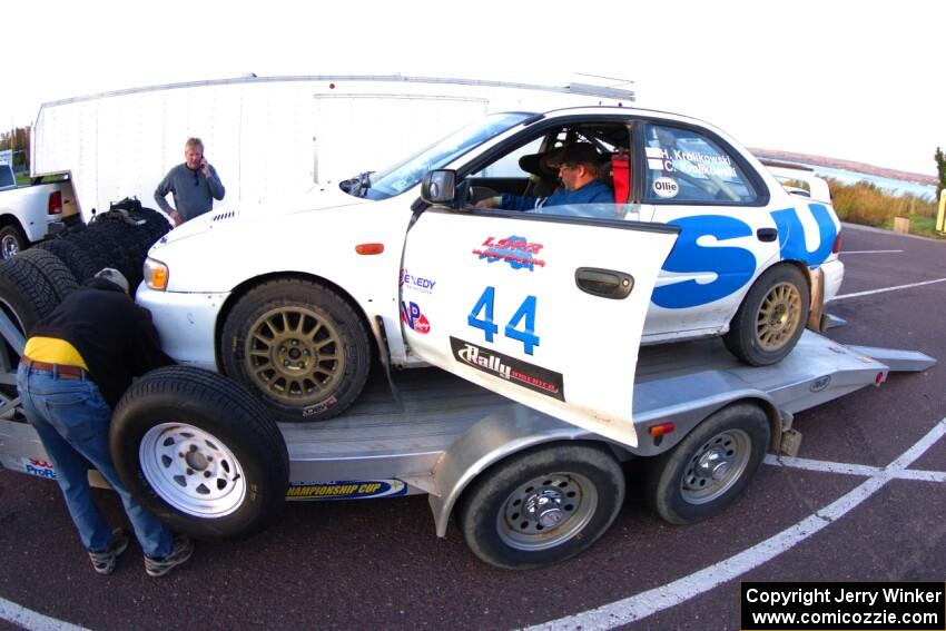 Henry Krolikowski / Cindy Krolikowski Subaru Impreza leaves the trailer for parc expose in L'Anse.