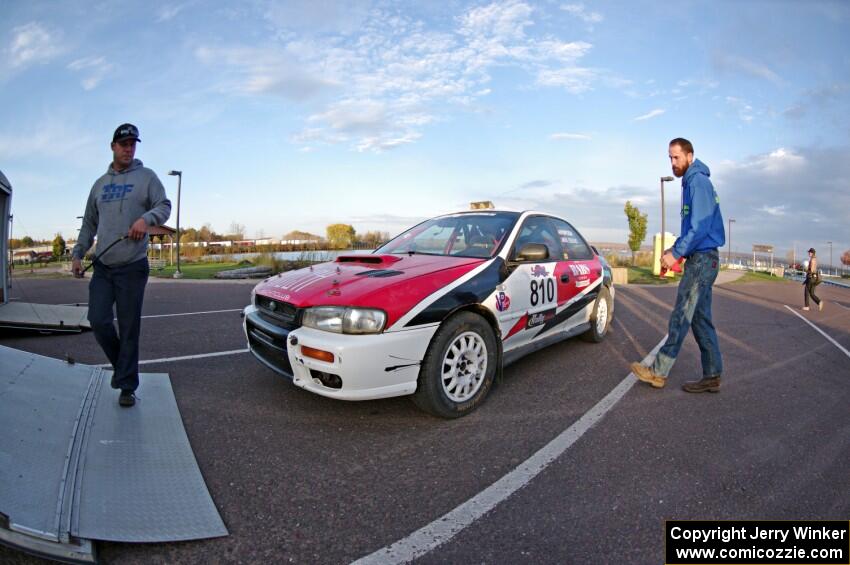 Brad Hayosh / Molly Disend Subaru Impreza leaves the trailer for parc expose in L'Anse.