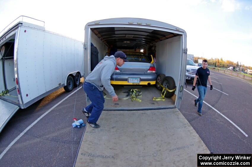 Mike Erickson / Jake Good Mitsubishi Lancer leaves the trailer for parc expose in L'Anse.