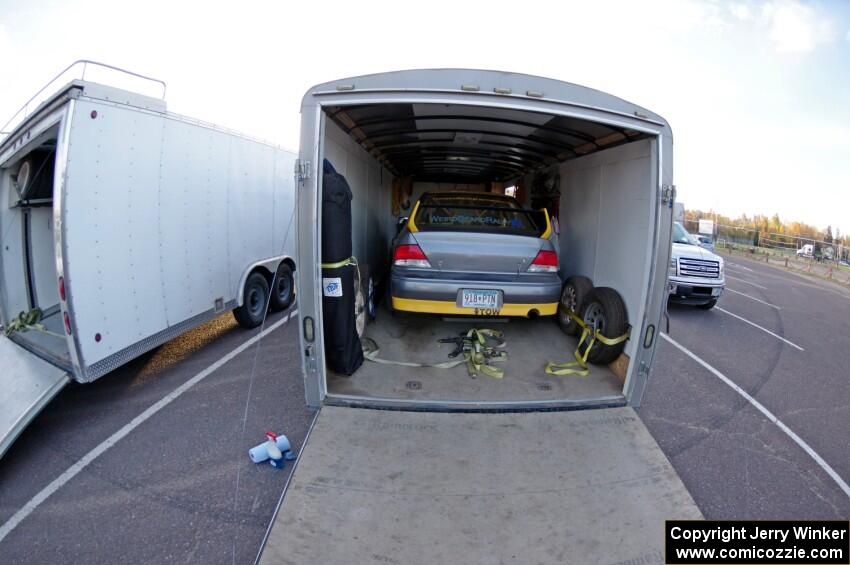 Mike Erickson / Jake Good Mitsubishi Lancer leaves the trailer for parc expose in L'Anse.