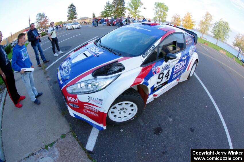 Piotr Fetela / Dominik Jozwiak Ford Fiesta at parc expose in L'Anse.