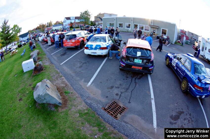 Four cars at parc expose in L'Anse.