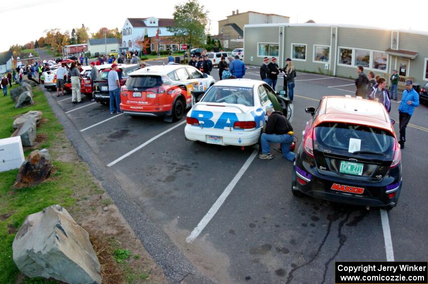 Three cars at parc expose in L'Anse.