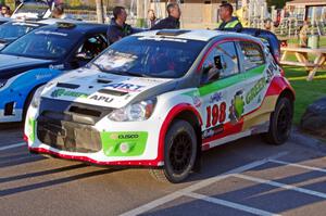 Arkadiusz Gruszka / Lukasz Wronski Mitsubishi Mirage RS at parc expose in L'Anse.