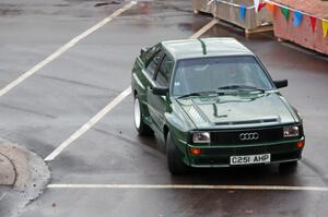 A classic Audi Sport Quattro does a run of the course.