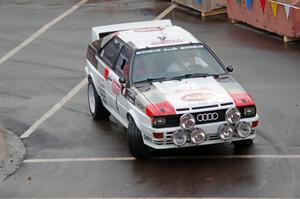 A classic Audi UR Quattro does a run of the course.