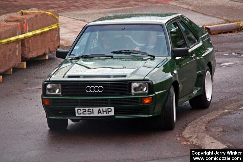 A classic Audi Sport Quattro does a run of the course.