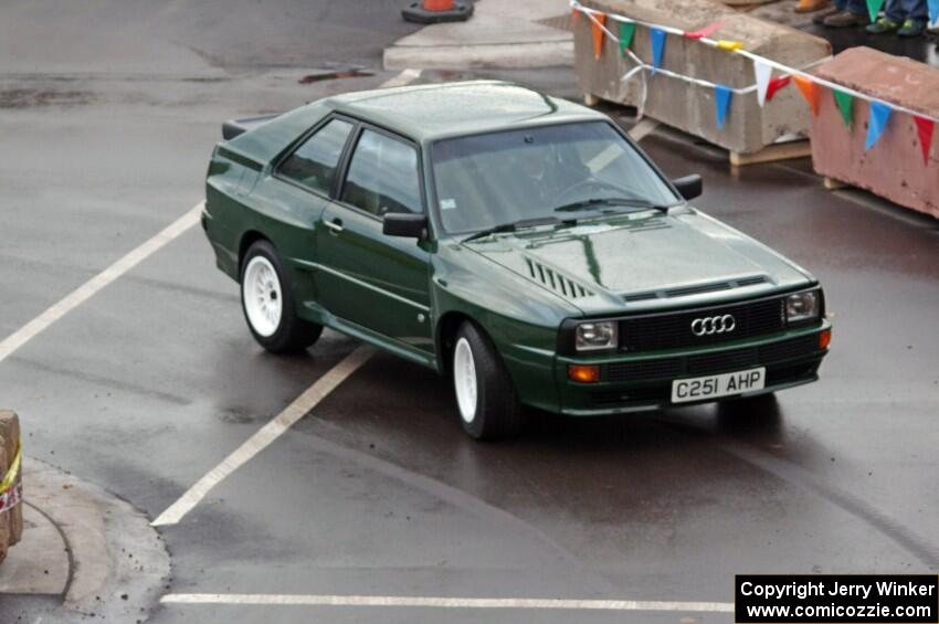 A classic Audi Sport Quattro does a run of the course.