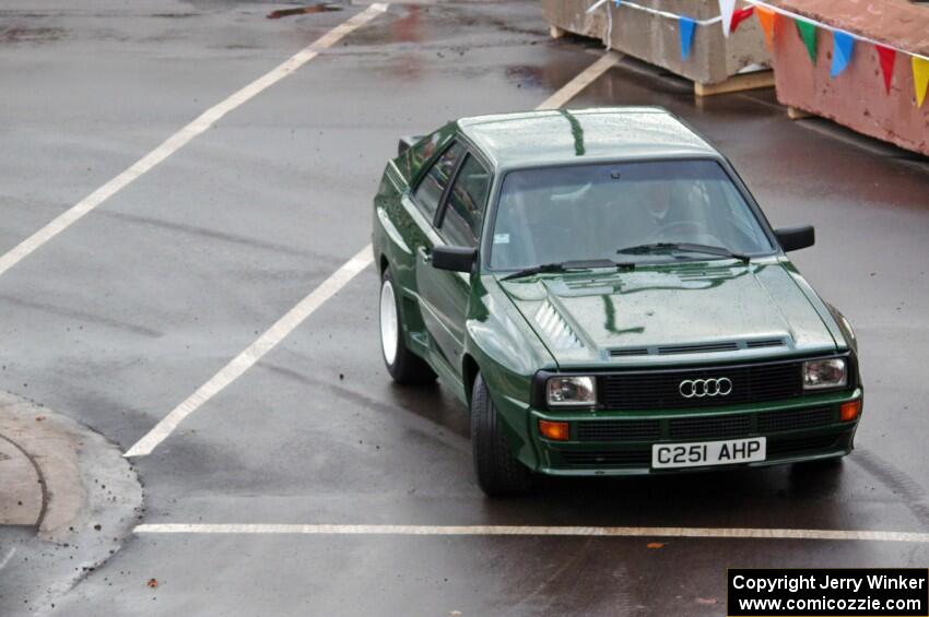 A classic Audi Sport Quattro does a run of the course.