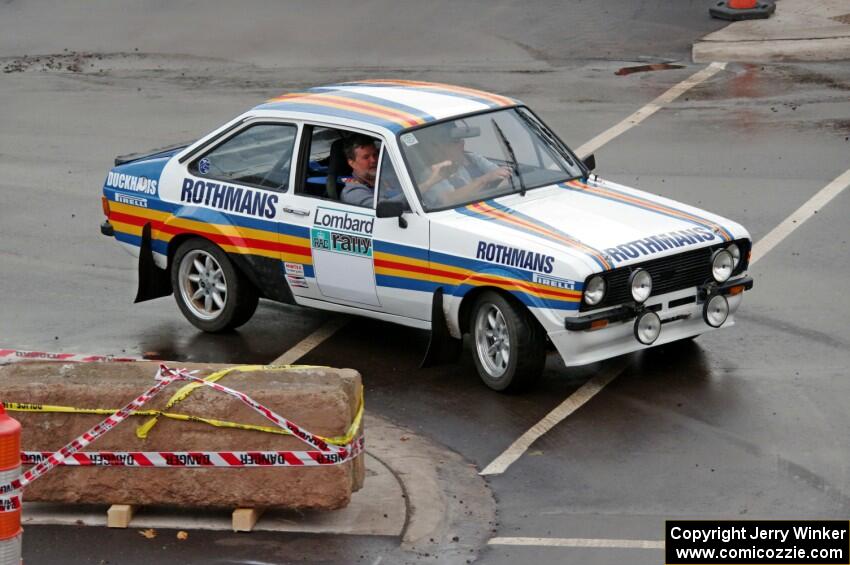 A classic Ford Escort Mk. II does a run of the course.