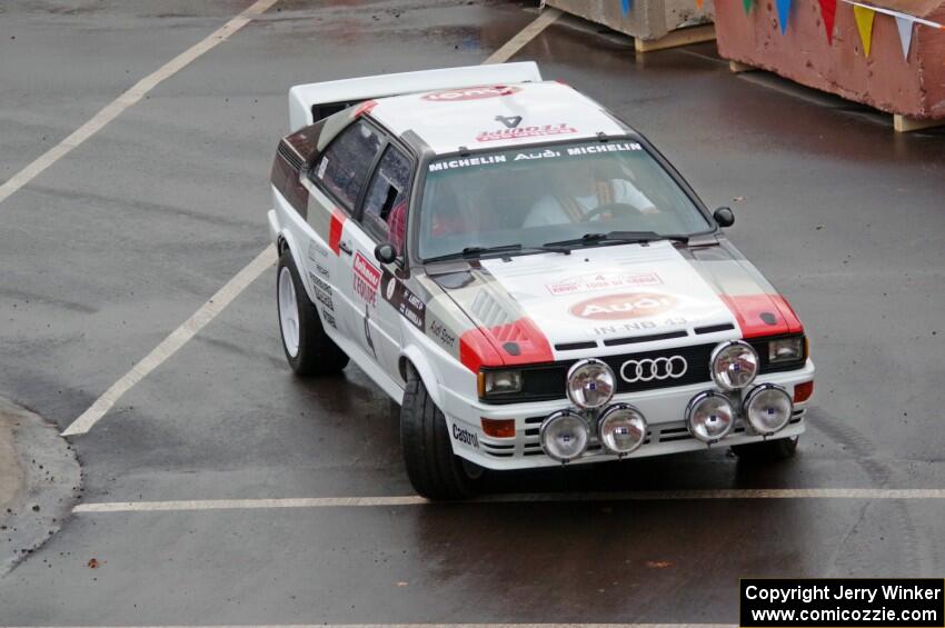 A classic Audi UR Quattro does a run of the course.