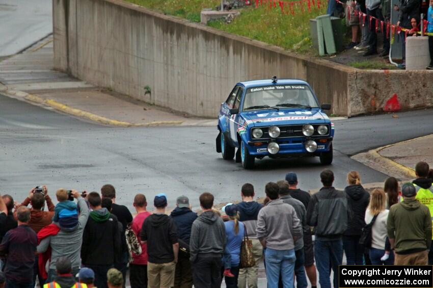 Hannu Mikkola does a run of the course in his classic Ford Escort Mk. II.