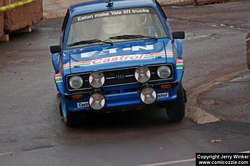 Hannu Mikkola does a run of the course in his classic Ford Escort Mk. II.