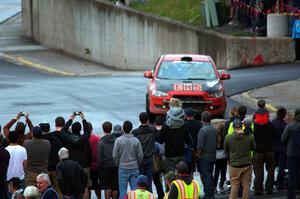 Jari Hamalainen / Richard Vaught Mitsubishi Lancer Ralliart on SS15 (Lakeshore Drive).