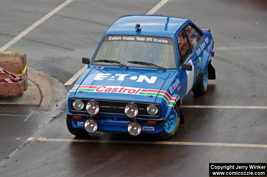 Hannu Mikkola does a run of the course in his classic Ford Escort Mk. II.