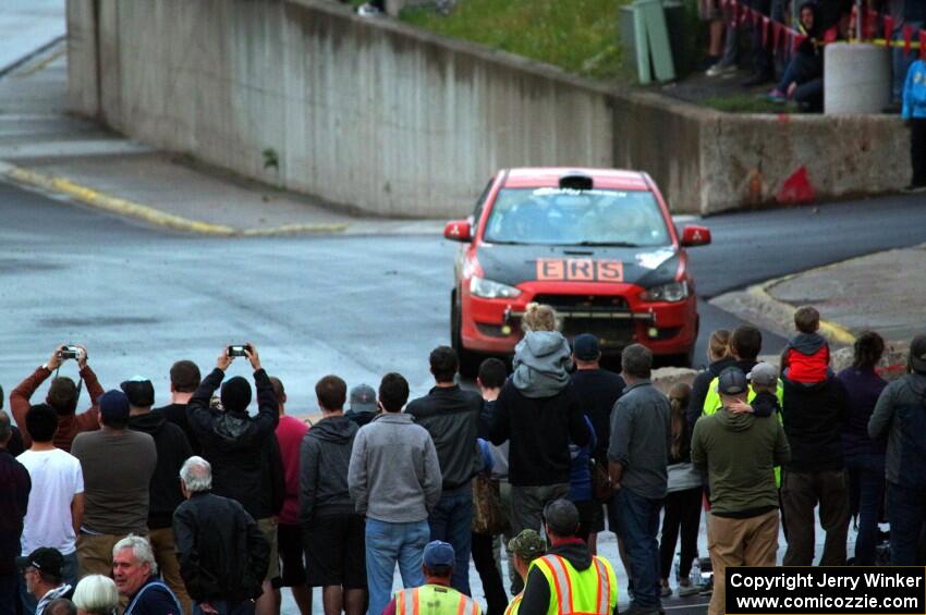 Jari Hamalainen / Richard Vaught Mitsubishi Lancer Ralliart on SS15 (Lakeshore Drive).