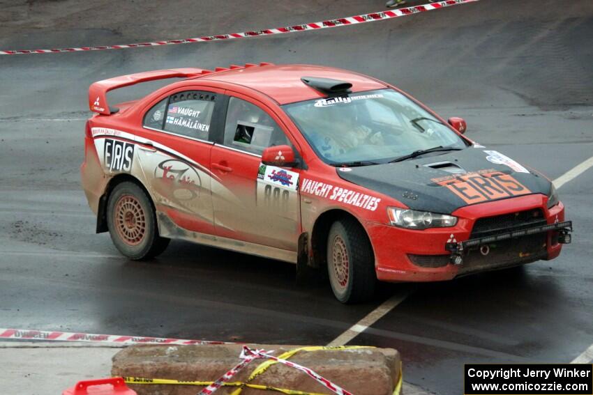 Jari Hamalainen / Richard Vaught Mitsubishi Lancer Ralliart on SS15 (Lakeshore Drive).