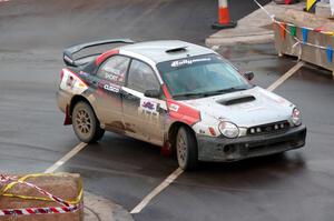 Adam Short / Danny Norkus Subaru WRX on SS15 (Lakeshore Drive).