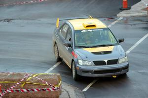 Mike Erickson / Jake Good Mitsubishi Lancer on SS15 (Lakeshore Drive).