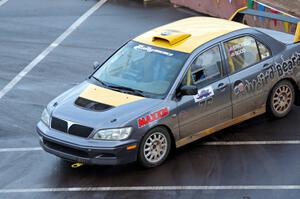 Mike Erickson / Jake Good Mitsubishi Lancer on SS15 (Lakeshore Drive).