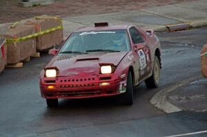 Al Dantes, Jr. / Brandon Snyder Mazda RX-7 Turbo on SS15 (Lakeshore Drive).