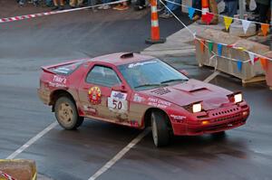 Al Dantes, Jr. / Brandon Snyder Mazda RX-7 Turbo on SS15 (Lakeshore Drive).