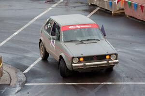 Adam VanDamme / Jake Carlson VW Rabbit on SS15 (Lakeshore Drive).