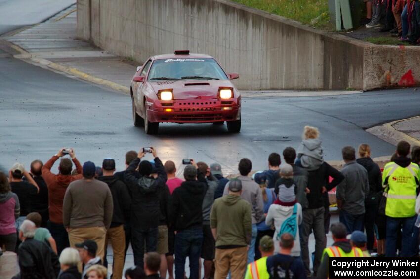 Al Dantes, Jr. / Brandon Snyder Mazda RX-7 Turbo on SS15 (Lakeshore Drive).