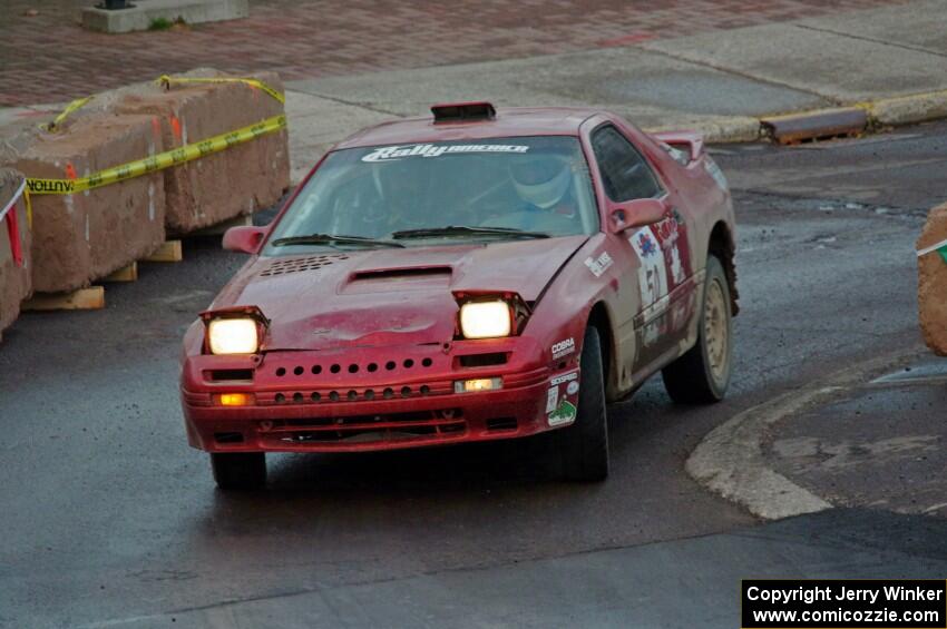 Al Dantes, Jr. / Brandon Snyder Mazda RX-7 Turbo on SS15 (Lakeshore Drive).