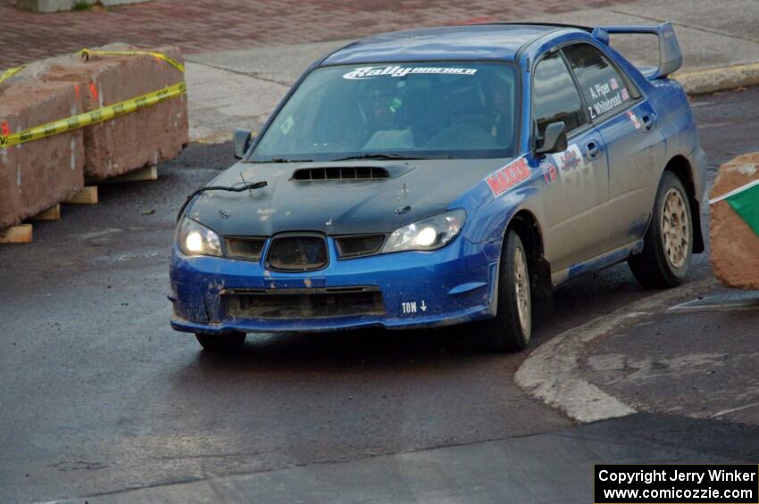 Zach Whitebread / Allen Piper Subaru WRX STi on SS15 (Lakeshore Drive).