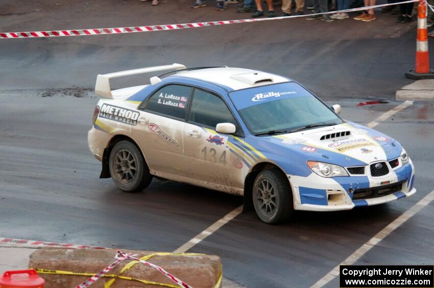Steve LaRoza / Alison LaRoza Subaru WRX STi on SS15 (Lakeshore Drive).