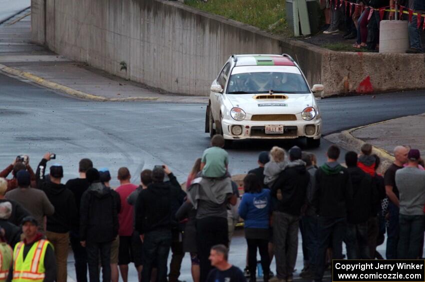 Ivo Draganov / Vladimir Yanev Subaru WRX Wagon on SS15 (Lakeshore Drive).