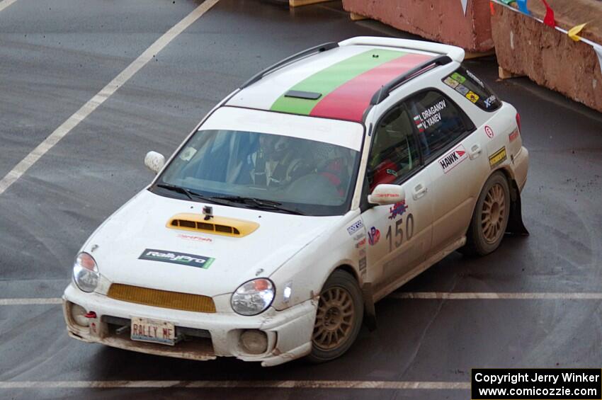 Ivo Draganov / Vladimir Yanev Subaru WRX Wagon on SS15 (Lakeshore Drive).