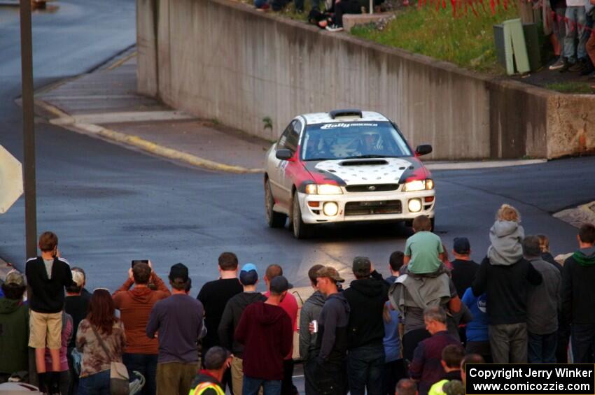 Chris Barribeau / Zach Rondeau Subaru Impreza on SS15 (Lakeshore Drive).