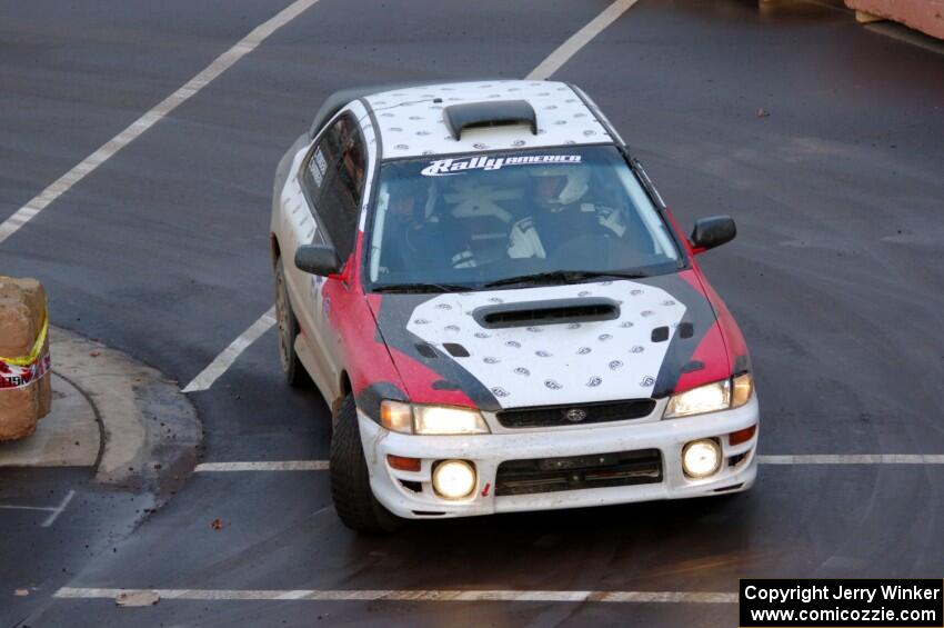 Chris Barribeau / Zach Rondeau Subaru Impreza on SS15 (Lakeshore Drive).