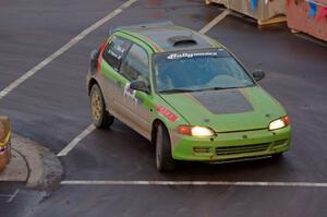 Matt Peterson / Lori Clute Honda Civic on SS15 (Lakeshore Drive).