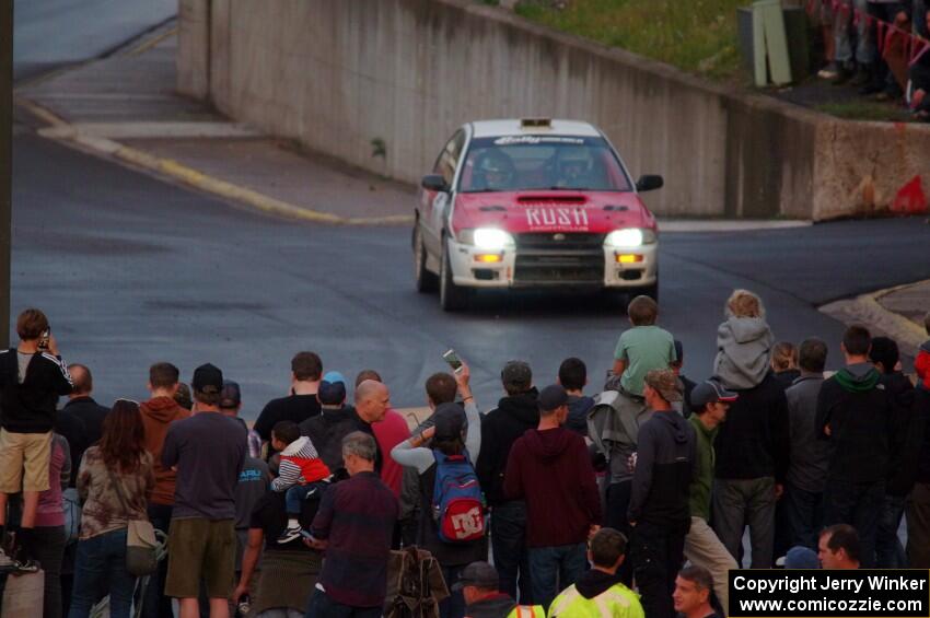 Brad Hayosh / Molly Disend Subaru Impreza on SS15 (Lakeshore Drive).