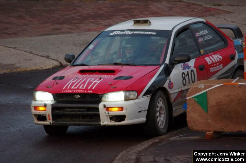 Brad Hayosh / Molly Disend Subaru Impreza on SS15 (Lakeshore Drive).