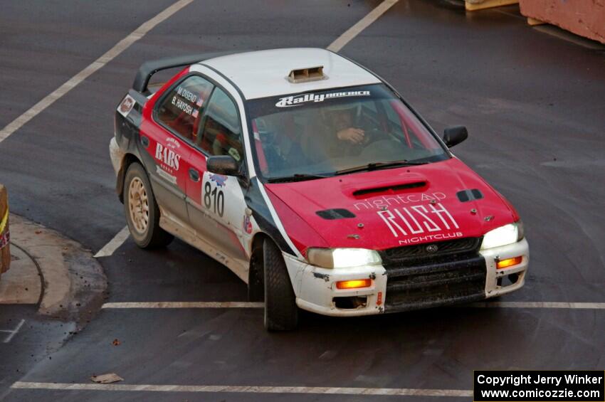 Brad Hayosh / Molly Disend Subaru Impreza on SS15 (Lakeshore Drive).