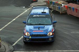 Nate Usher / Marianna Langosch Subaru WRX Wagon on SS15 (Lakeshore Drive).