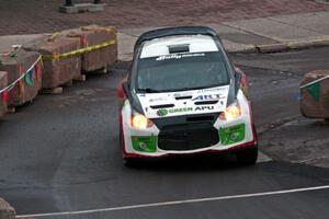 Arkadiusz Gruszka / Lukasz Wronski Mitsubishi Mirage RS on SS15 (Lakeshore Drive).