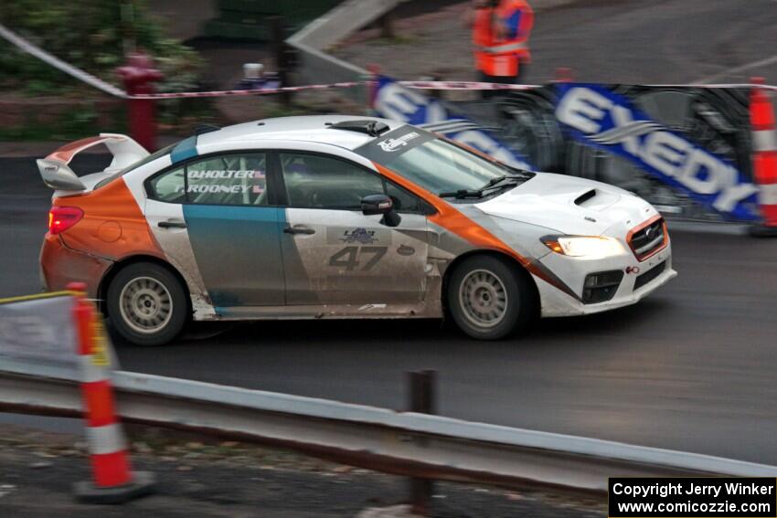 Tim Rooney / Ole Holter Subaru WRX STi on SS15 (Lakeshore Drive).