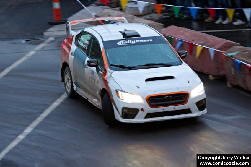 Tim Rooney / Ole Holter Subaru WRX STi on SS15 (Lakeshore Drive).